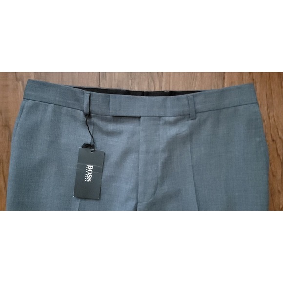 NWT Hugo Boss Men's James Brown Charcoal Gray Dress Pants 36R Unheeded Made USA - Picture 2 of 6